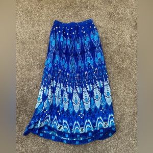 Zara blue maxi skirt